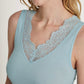 Silky Wool Joy Tank Top Sterling Blue