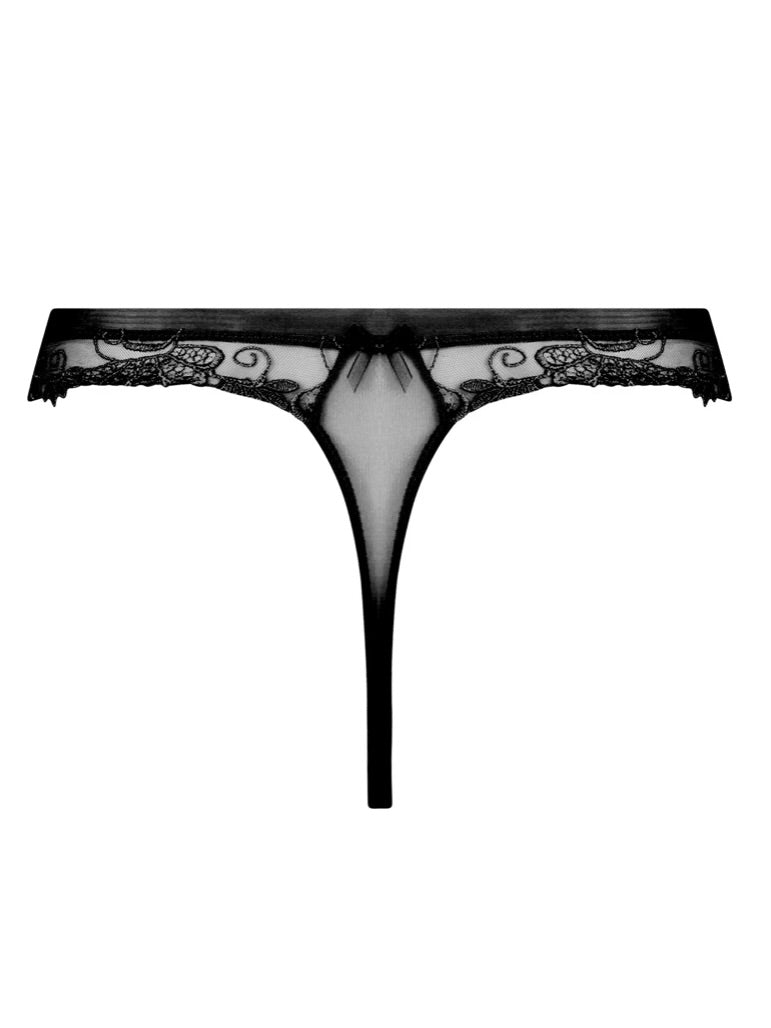 Dressing Floral Thong Black