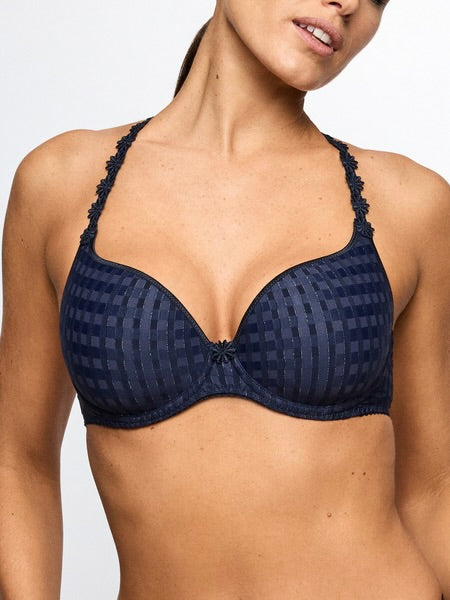 Avero Padded Heartshape Velvet Blue