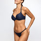 Avero Padded Heartshape Velvet Blue
