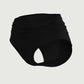 Solid Ruched Classic Pant Black
