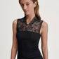 Silky Wool Glam Tank Top Sort