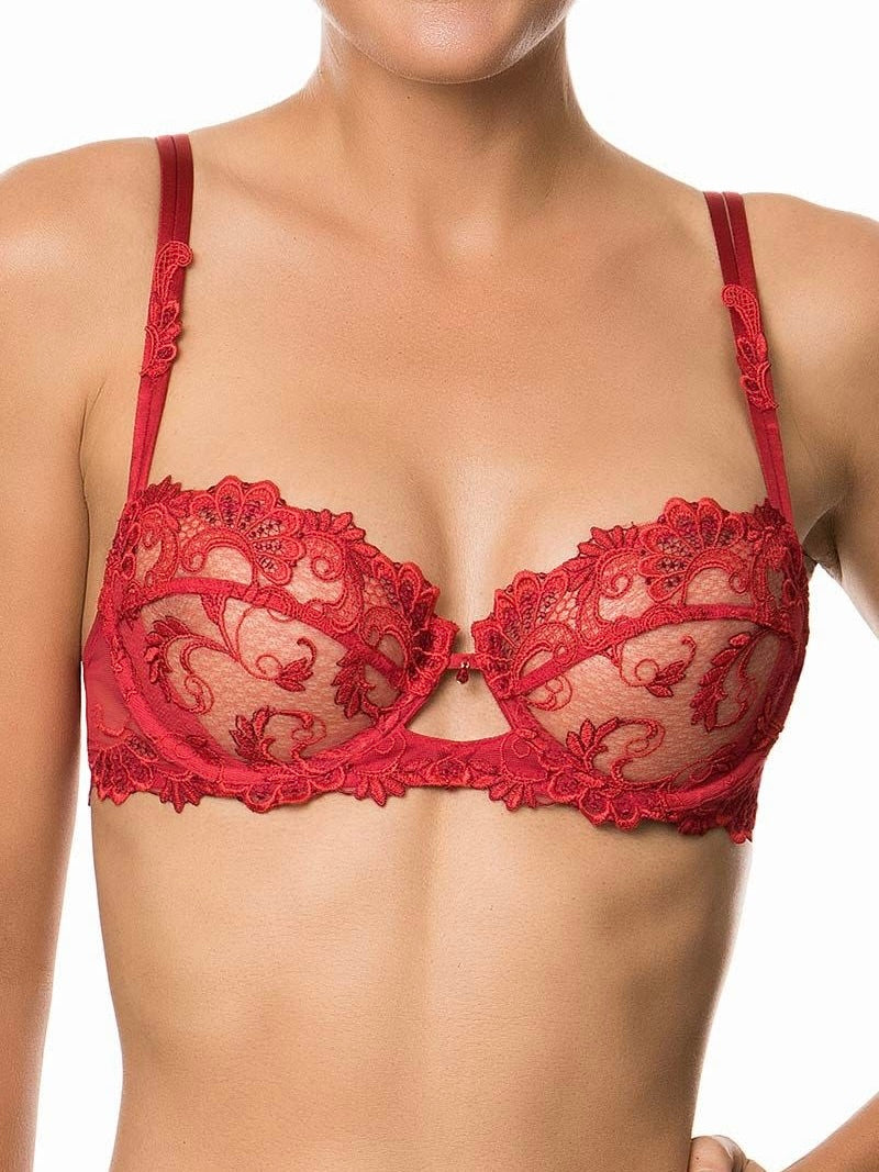 Dressing Floral Half Cup Red