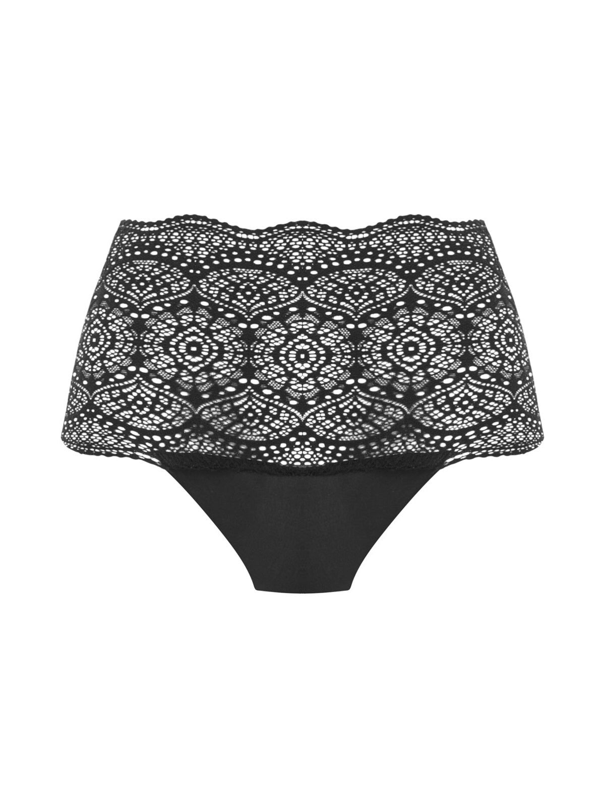 Lace Ease Invisible Full Brief Black