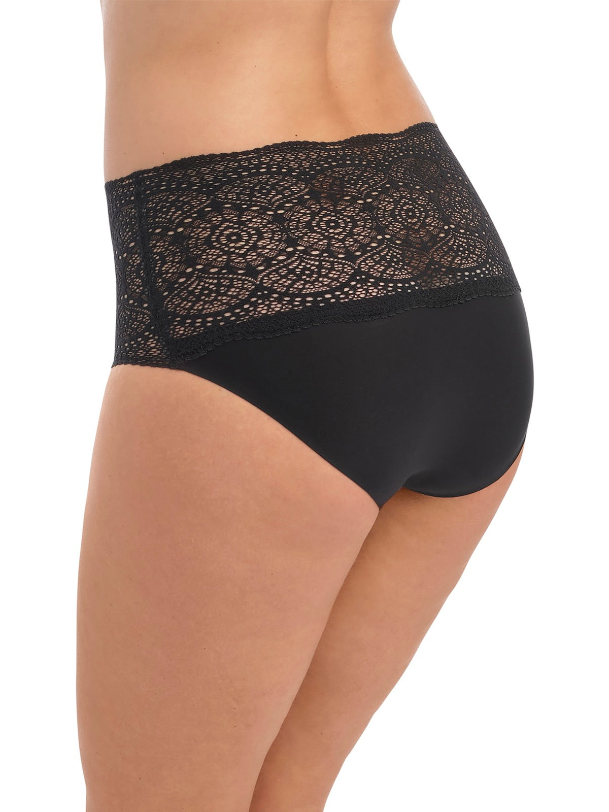 Lace Ease Invisible Full Brief Black