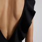Paola Ruffle Swimsuit Black