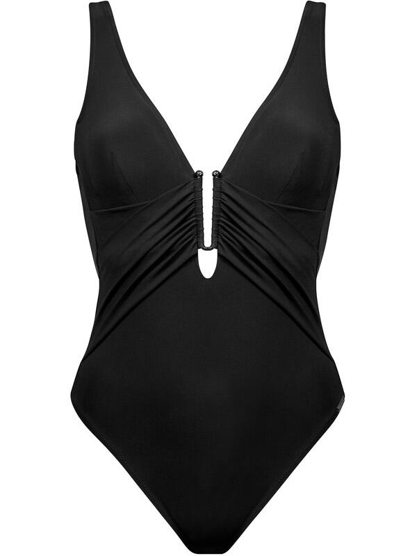 V-Neck Swimsuit Black