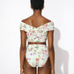 Ivy Printed High Waisted Bikini Bottom Soft Floral