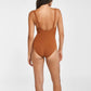 V-Neck Swimsuit Whisky