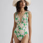 Alvina Open-Back Plunge Swimsuit
