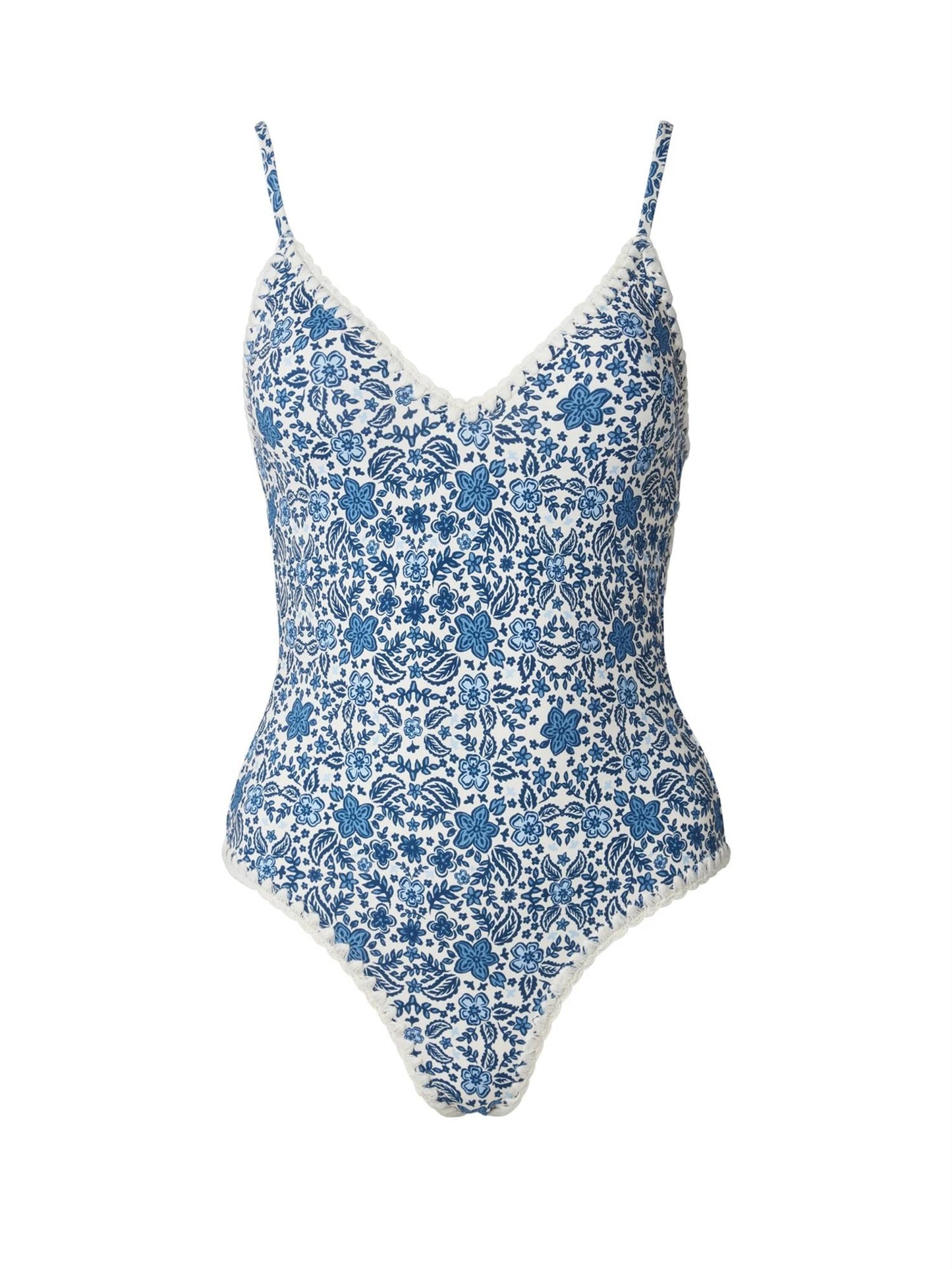 Nila V-Neck Crochet Trimmed Swimsuit