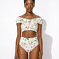 Ivy Printed High Waisted Bikini Bottom Soft Floral