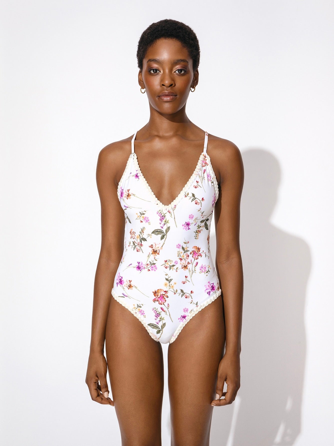 Nila V-Neck Printed Swimsuit Soft Floral