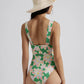 Alvina Open-Back Plunge Swimsuit