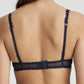 Jane Padded Heartshape Velvet Blue